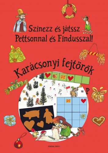 Színezz és játssz Pettsonnal és Findusszal! - Karácsonyi fejtörők - Sven Nordqvist