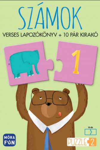 SZÁMOK - VERSES LAPOZÓKÖNYV + 10 PÁR KIRAKÓ - TANULJ MEG SZÁMOLNI 1-TŐL 10-IG!